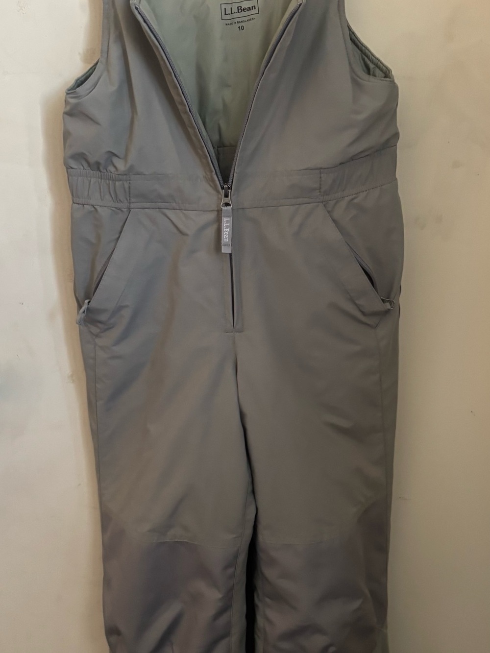 L.L. Bean Men's Grey Snow Bib Pants